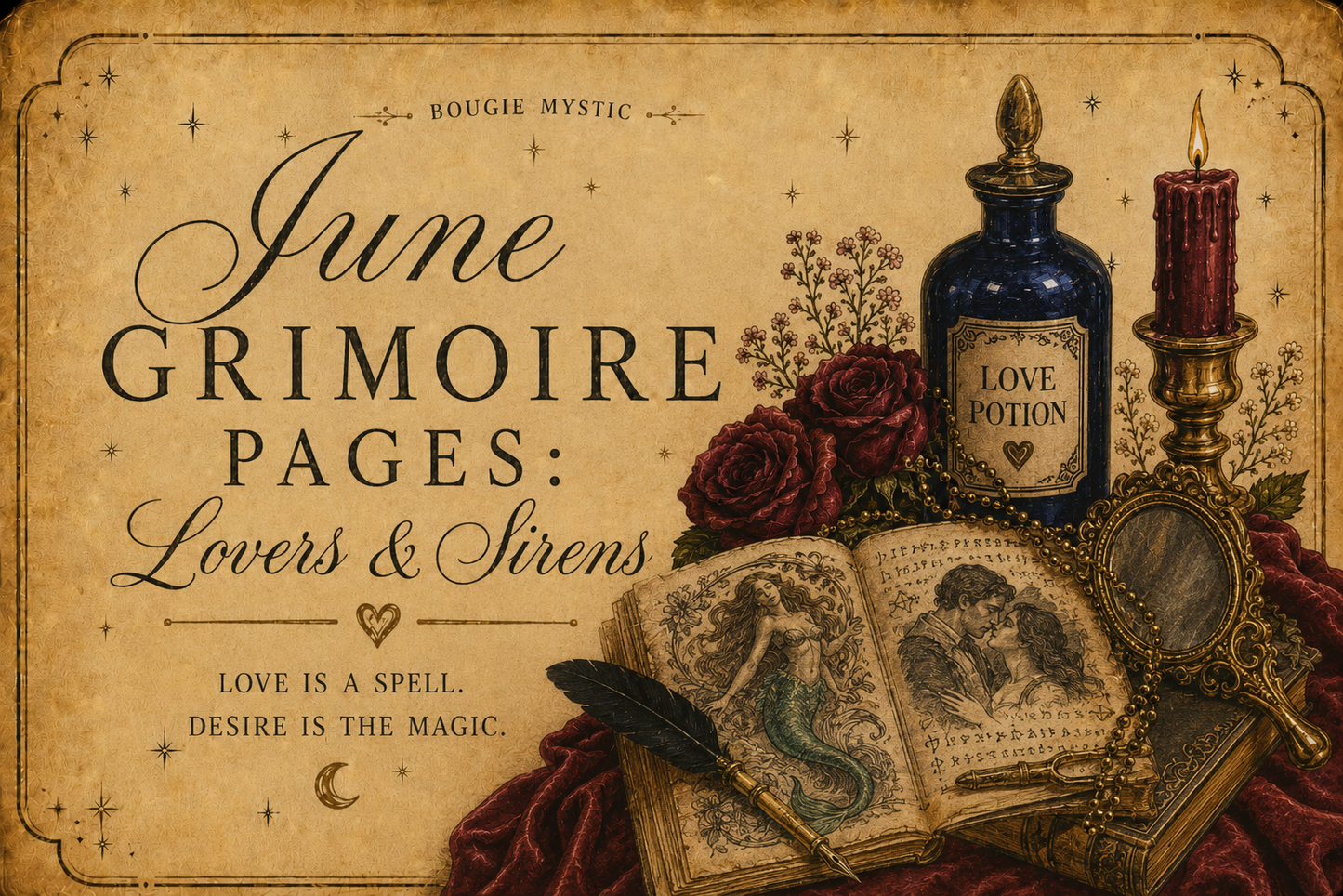 June Grimoire Pages: Sirens & Lovers