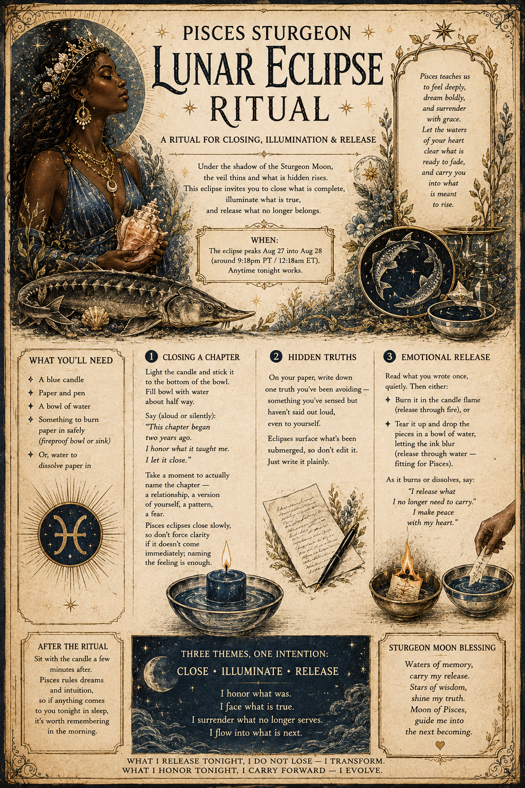 Sturgeon Lunar Eclipse in Pisces Ritual Page